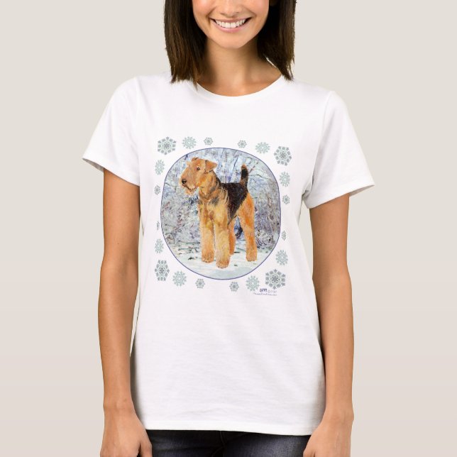 Camiseta Copos de nieve de Terrier Galés (Anverso)