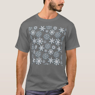 Camiseta Copos de nieve y navidades rojos