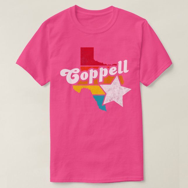 Camiseta Coppell Texas Vintage Distresage Souvenir 2 (Diseño del anverso)
