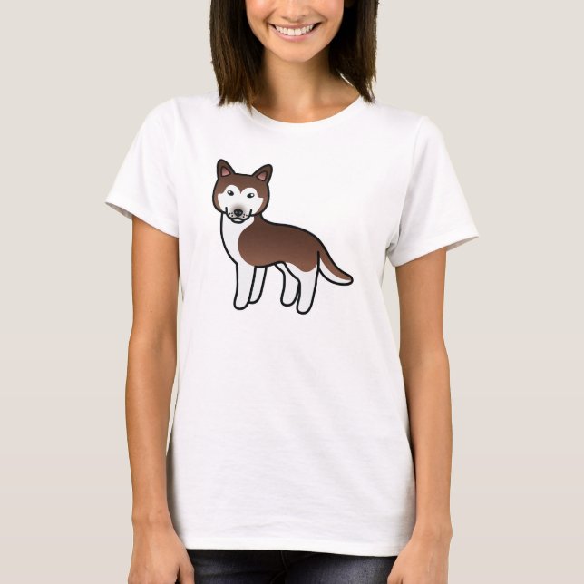 Camiseta Copper Dibujo Animado Husky Siberiano (Anverso)