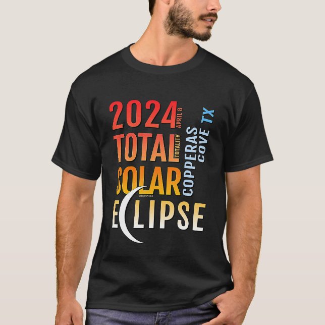 Camiseta Copperas Cove Texas TX Eclipse solar total 2024 5 (Anverso)