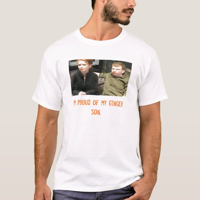 Camiseta coppermom1, soy orgulloso de mi hijo del jengibre (Anverso)