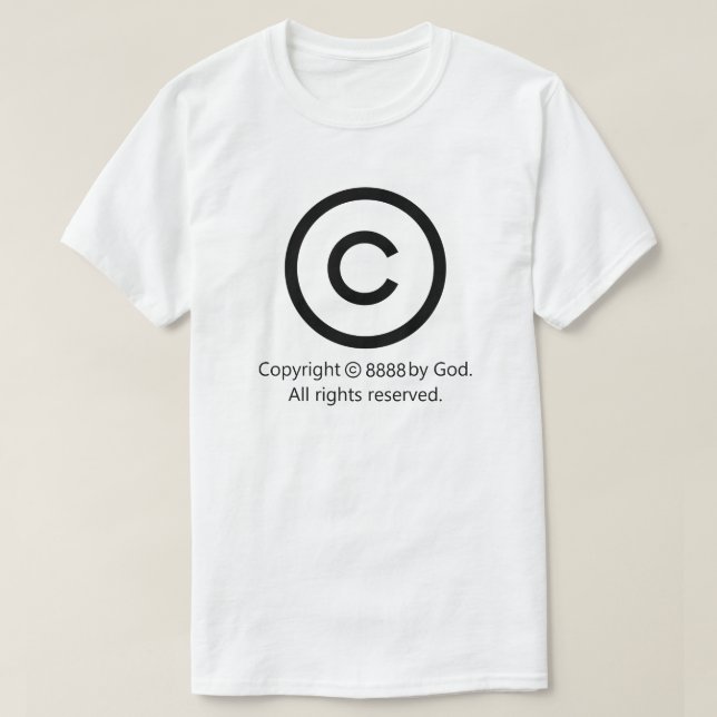 Camiseta Copyright Todos los derechos reservados T-Shirt (Diseño del anverso)