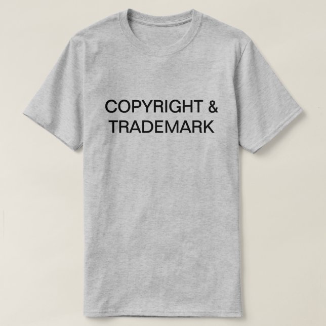 Camiseta Copyright & Trademark T-Shirt (Diseño del anverso)