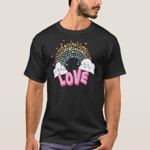 Camiseta Coqueta Arcoíris Galaxia Voltereta Rosa Bow Láctea