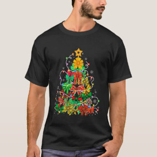 Camiseta Coqueta Bow Árbol de Navidad Xmas Fiesta Femenina