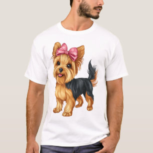Camiseta Coqueta Bow Yorkshire Terrier perro Yorkie Mom Gir