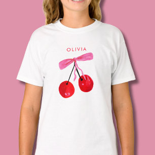 Camiseta Coqueta Cereza y Lazo