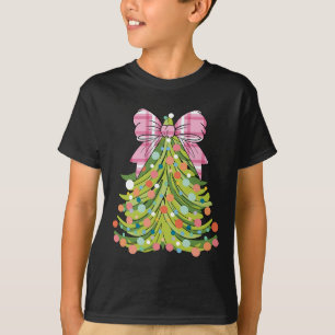 Camiseta Coqueta de árbol de navidad dobla Navidades rosado