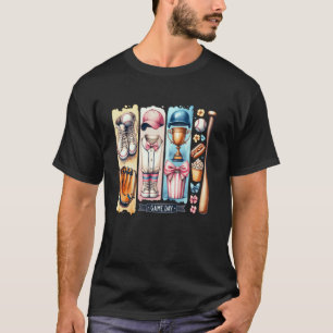 Camiseta Coqueta de béisbol vintage snacks estética W