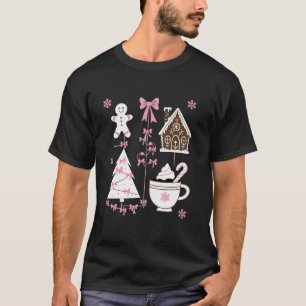 Camiseta Coqueta de época inmaculada árbol de Navidad rosa 