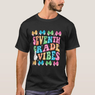 Camiseta Coqueta De Lápiz Bow Retro De Séptimo Grado A Sc