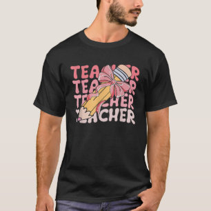 Camiseta Coqueta De Lápiz De Maestros Cuidados Volvemos A L