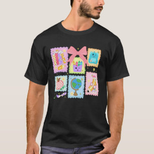 Camiseta Coqueta De Lazo De Regreso A Clases Lápiz Profesor