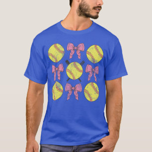 Camiseta Coqueta de sóftbol Lazos Amante del sóftbol del dí
