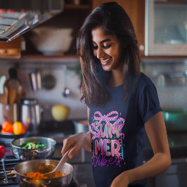 Camiseta Coqueta de vibraciones de verano retro