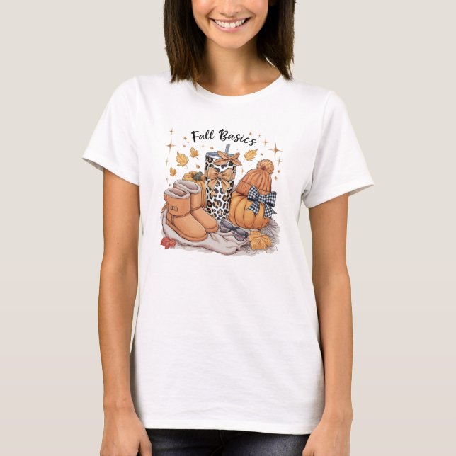 Camiseta Coqueta del Otoño Retro (Anverso)