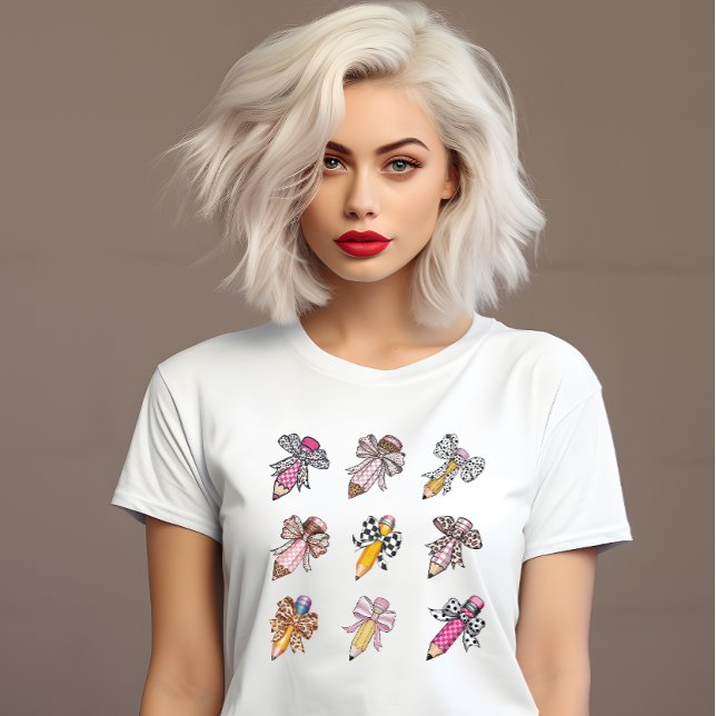 Camiseta Coqueta del profesor lleva los lápices de vuelta a (Subido por el creador)