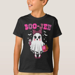 Camiseta Coqueta Fantasma Leopardo Café Boo-jee Halloween B