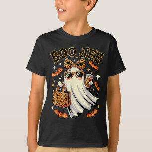 Camiseta Coqueta Fantasma Leopardo Café Boo Jee Halloween B