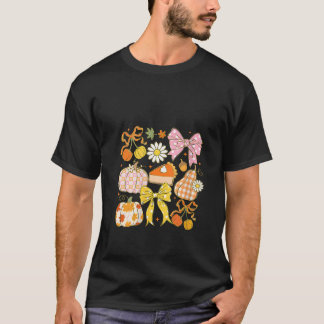 Camiseta Coqueta Femenina Lazo Floral Calabaza Temporada Ot