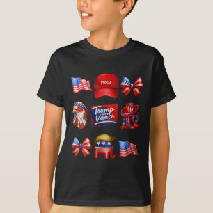 Camiseta Coqueta Femenina Trump Vance 2024 Chica Trump Repu