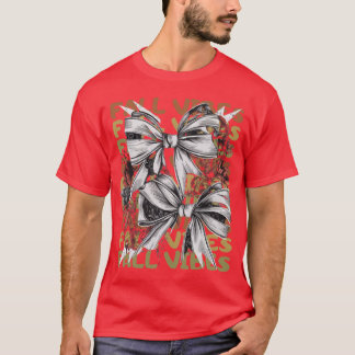 Camiseta Coqueta Floral Otoño Vibraciones Otoño lazo retro