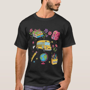 Camiseta Coqueta Floral Primer Día De Preescolar Jardín De 