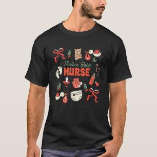 Camiseta Coqueta Madre Enfermera Bebé Navidad MBU Cigüeña E