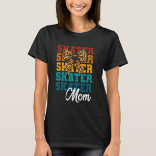 Camiseta Coqueta Mamá Patinadora con Lazo Adorable Día de l