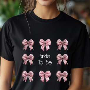 Camiseta Coqueta Novia con Lazo Rosa