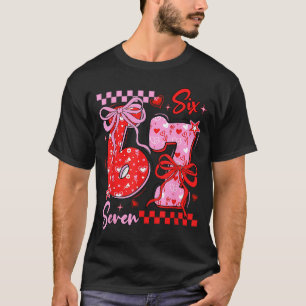 Camiseta Coqueta Retro Preppy Lazo 6 7 Seis Siete Amor San 