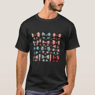 Camiseta Coqueta Rojo Blanco Y Azul Estadounidense Se Mezcl