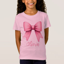 Camiseta Coqueta rosa cúrcuma Bow Estética femenina