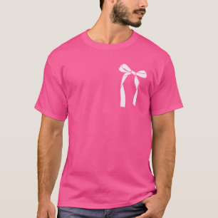 Camiseta Coqueta rosa de moda estética Bow T-Shirt