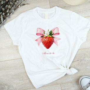 Camiseta Coqueta Rosa Fresa Mamá embarazada