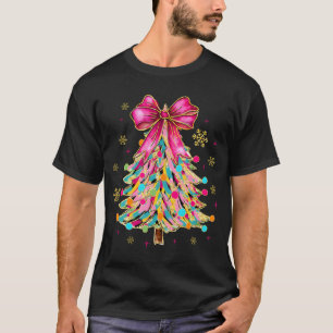 Camiseta Coqueta rosa torcer árbol de Navidad Navidad Regal