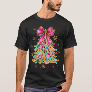 Camiseta Coqueta rosa torcer árbol de Navidad Navidad Regal