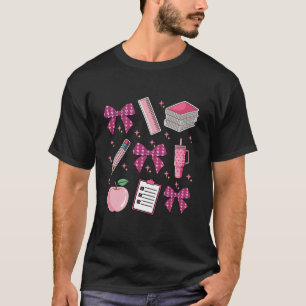 Camiseta Coqueta rosa vuelve a la escuela profesora L