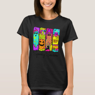 Camiseta Coqueta Temporada Espeluznante Gatito Bruja Fantas