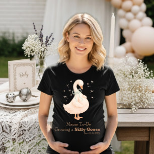Camiseta Coqueta Tonta Gansa Verde Mamá en Camino, Embarazo