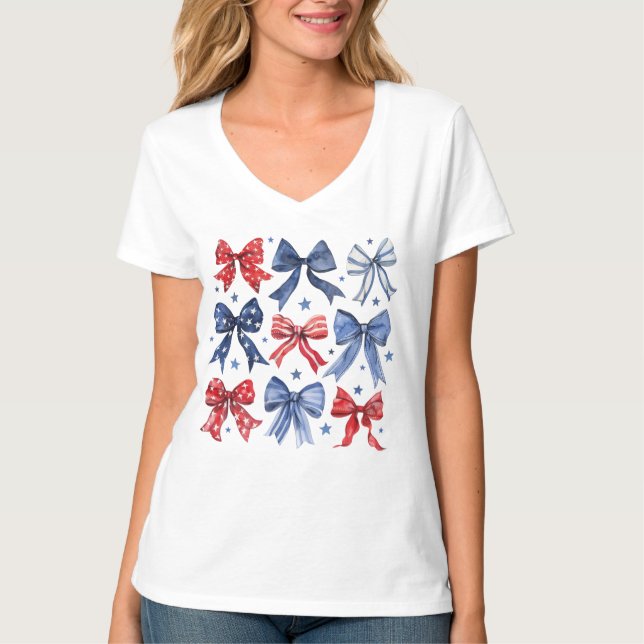 Camiseta Coquetas rojas blancas y azules (Anverso)