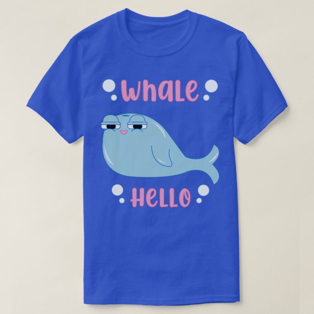 Camiseta Coqueteo de ballena azul (Diseño del anverso)