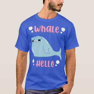 Camiseta Coqueteo de ballena azul