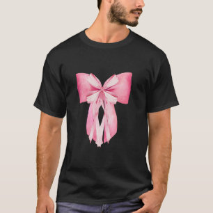 Camiseta Coquette Aesthetic Bow Watercolor Chica suave