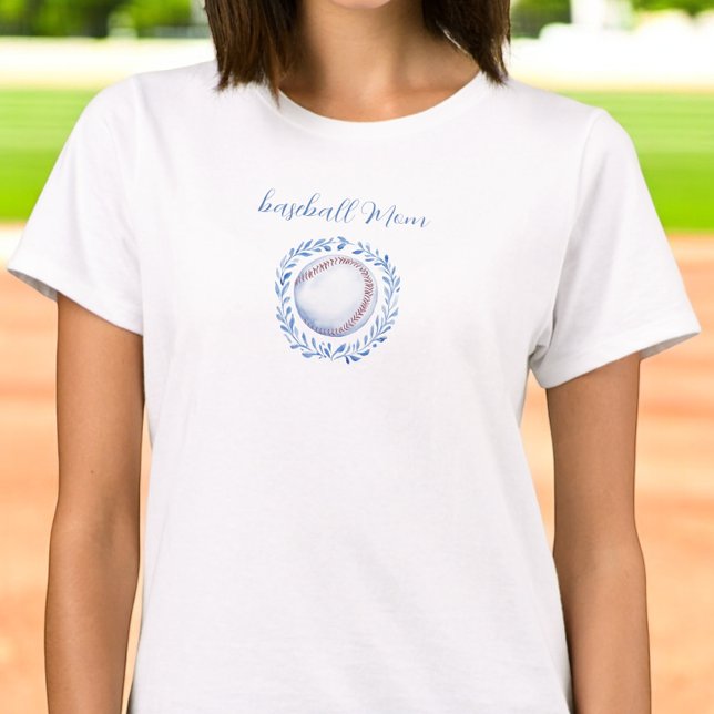 Camiseta Coquette Baseball Mom Floral Chinoiserie Wreath (Subido por el creador)