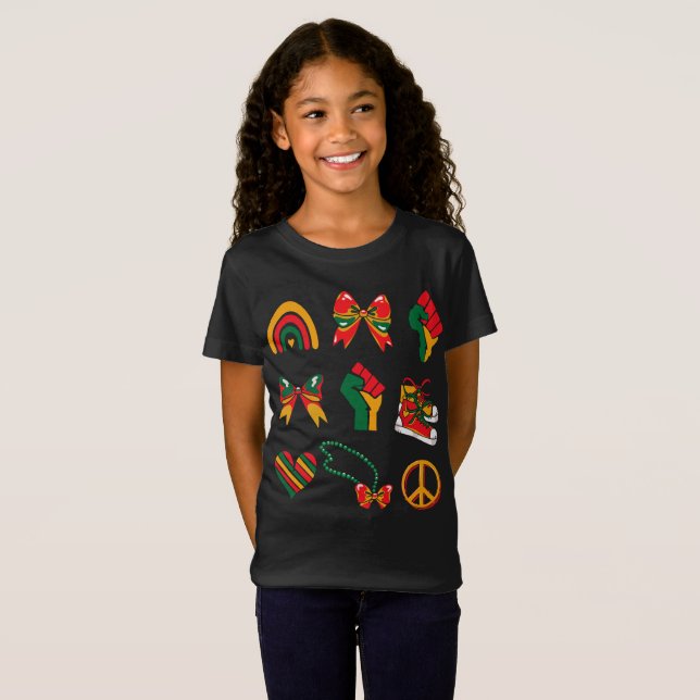 Camiseta Coquette Bow African American, mes de la historia  (Anverso completo)