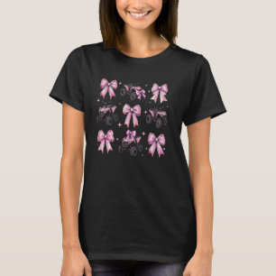 Camiseta Coquette Bow Atv Quad 4 Wheeler Chica Mamá Moda Ro