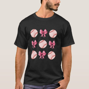 Camiseta Coquette Bow Baseball Para Chicas Niños Mamá