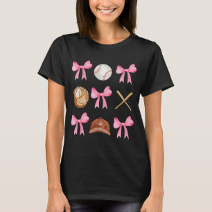 Camiseta Coquette Bow Bow Bow Mamá De Béisbol Madres Da